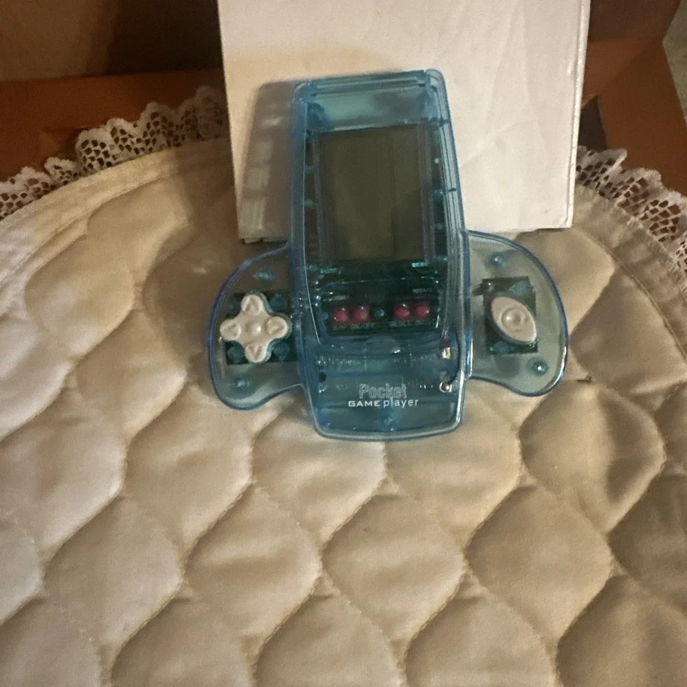 Pocket Game Player Vintage Hand Held Game Translucent Blue - Unbranded NEW